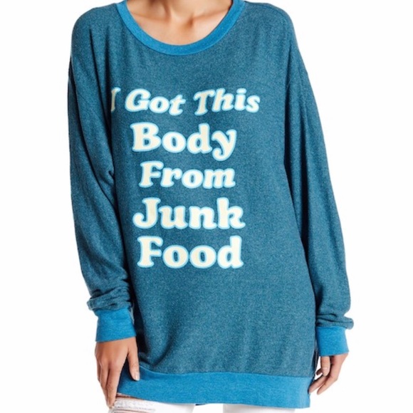 Wildfox Tops - NWT Wildfox Oversized “Junk Food” Sweater XS